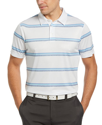 Men's Allover Space Dye Stripe Short Sleeve Golf Polo Shirt PGA TOUR