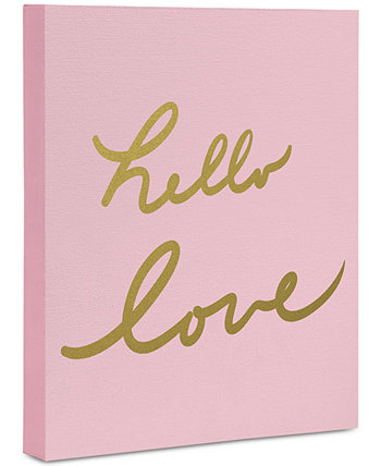 Лиза Аргиропулос Hello Love Pink Art Canvas 24 x 30 дюймов Deny Designs
