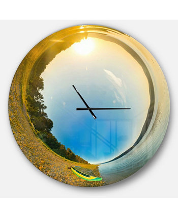 Крупногабаритные современные круглые металлические настенные часы Designart Design Art