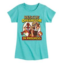 Disney's Chip N Dale Girls 7-16 Rescue In Progress Graphic Tee Licensed Character