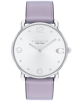 Женские фиолетовые кожаные часы Elliot 36 мм COACH