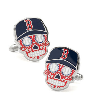 Мужские запонки с сахарным черепом Boston Red Sox MLB