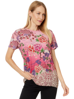 Loose Fit Tee- Pink Lace Johnny Was