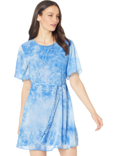 Мини-платье с плетеным поясом Sage