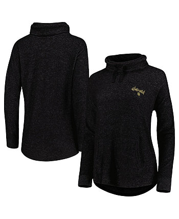 Женская черная меланжевая толстовка Atlanta United FC Cuddle Tri-Blend Pullover Sweatshirt Boxercraft