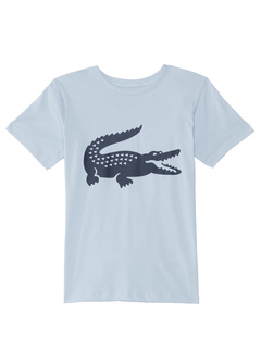 Классическая спортивная футболка с логотипом под крокодила (маленький ребенок/малыш/большой ребенок) Lacoste Kids