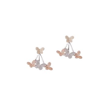 Luxe Silvertone & amp; Серьги-капли с кристаллами бабочки Eye Candy LA
