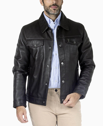 Мужская классическая кожаная куртка Trucker с застежкой спереди Frye