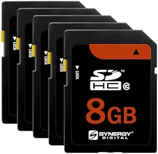 Synergy Digital 8GB, SDHC UHS-I Camera Memory Card, Compatible with Nikon D5000 Digital Camera - Class 10, U1, 20MB/s, 300 Series Synergy Digital