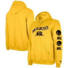 Мужской желтый пуловер с капюшоном New Era Golden State Warriors Big & Tall 2023/24 City Edition New Era x Staple