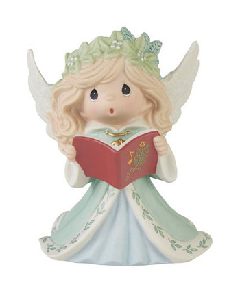Желаю вам радостных звуков сезона, ежегодная фарфоровая статуэтка ангела из бисквита Precious Moments