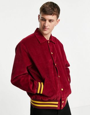 Вельветовая университетская куртка Levi's Skateboarding темно-красного цвета каберне LEVIS SKATEBOARDING