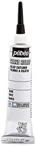 Pebeo Vitrail, Cerne Relief Dimensional Paint, 20 ml Tube with Nozzle - Black, 0.68 Fl Oz (Pack of 1) PEBEO