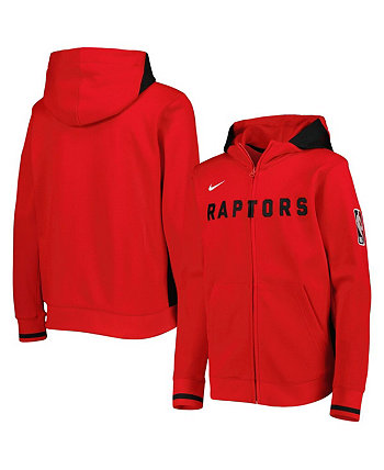 Красная толстовка с молнией во всю длину для больших мальчиков и девочек Toronto Raptors Courtside Showtime Performance Nike