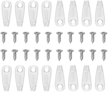 HARFINGTON 50Pcs Picture Frame Backing Hardware Clip with 50Pcs Screws Turn Button Fasteners Set Picture Turn Backing Clips for Craft Hanging Picture Drawing, Transparent Harfington