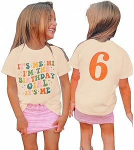 It’s Me I’m The Birthday Girl Shirts Toddler Kids Girls Birthday Tees T-Shirt Party Outfits Tops 5-12 Years Ag Aguu