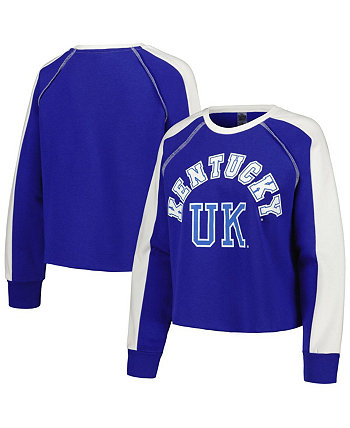 Женский укороченный пуловер Royal Kentucky Wildcats Blindside реглан свитшот Gameday Couture