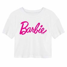 Укороченная футболка с логотипом Juniors' Barbie Classic Logo Barbie