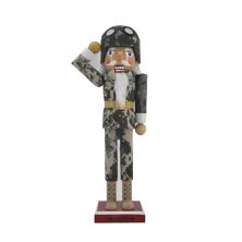 14&#34; Holiday Mantel Display Army Soldier in Fatigues Christmas Nutcracker Figurine TX USA