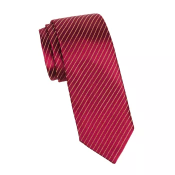 Тканый шелковый галстук в тонкую полоску Charvet