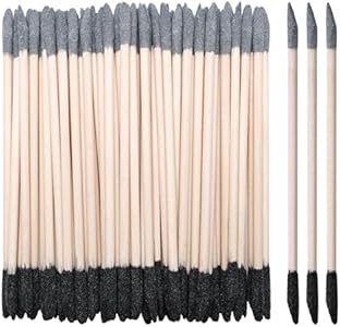 60 Pcs Sanding Stick Double End Matchsticks Sanding Twigs Coolrunner 5.4Inch Sanding Twigs Fine Detailing for Plastic Models Wood Hobby, 150/280 Grit (60) Coolrunner