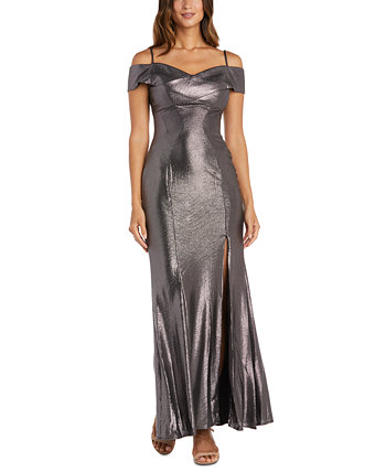 Маленькое металлическое платье с открытыми плечами Nightway