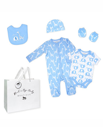 Layette Safari для маленьких мальчиков, набор из 6 предметов Rock-A-Bye Baby Boutique