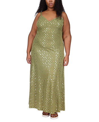 Плюс размер Металлизированное платье-комбинация Michael Kors