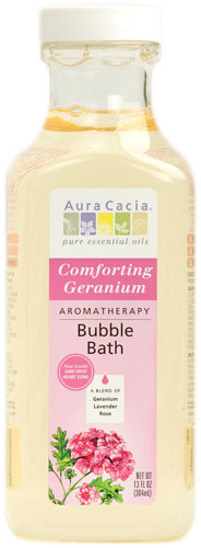 Aura Cacia Ароматерапевтическая пена для ванн с успокаивающей геранью -- 13 жидких унций Aura Cacia