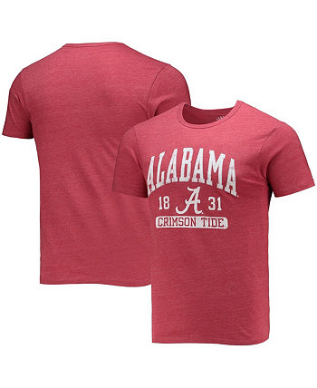 Мужская футболка с меланжевым принтом Crimson Alabama Crimson Tide Volume Up Victory Falls Tri-Blend League Collegiate Wear