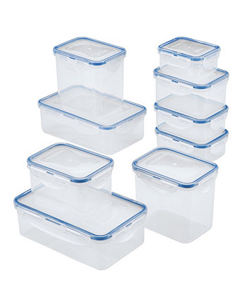 Easy Essentials 18 шт. Набор контейнеров для хранения пищевых продуктов Lock & Lock