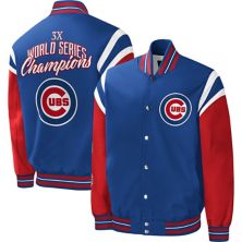 Men's G-III Sports by Carl Banks Royal Chicago Cubs Title Holder Full-Snap Varsity Jacket G-III Sports by Carl Banks