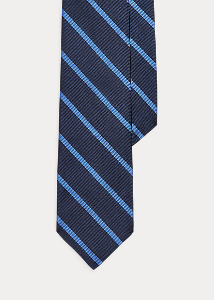 Полосатый шелковый репсовый галстук Polo Ralph Lauren