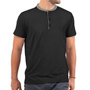 Men's Short Sleeve Henley T-Shirt with Contrast-Trim Mio Marino