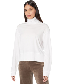 Jersey Mock Neck Slouchy Sweatshirt Monrow