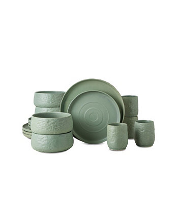 Shosai Stoneware Набор столовой посуды из 16 предметов, сервиз на 4 персоны Stone by Mercer Project
