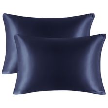Luxury Satin Pillowcases for Skin Set of 2, Zipper Closure Queen 20&#34; x 30&#34; PiccoCasa