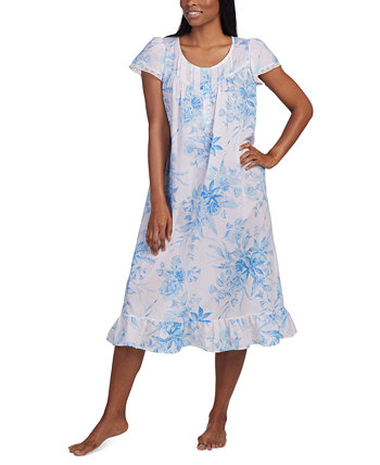 Women's Cotton Floral Ruffled Nightgown Miss Elaine