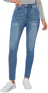 Vetinee Skinny Jeans for Women High Waisted Slim Fit Trendy Classic Stretchy Denim Pants Jean Leggings Jeggings Pockets Vetinee