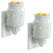 Candle Warmers Etc. 2-Pack White Hobnail Plug-In Fragrance Warmer Candle Warmers