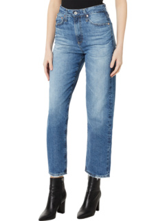 Прямые джинсы до щиколотки с ультравысокой посадкой Rian, перезагрузка 15 лет AG Jeans