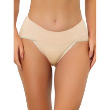 Underwear for Women Hi-Cut High Waist Tummy Control Stretch Comfort Panties ALLEGRA K