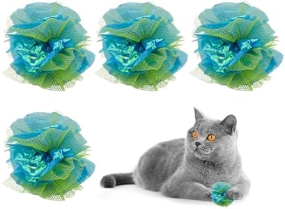 Интерактивные яркие игрушки для котят Crinkle Ball, 4 шт. Andiker