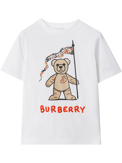 Футболка Burberry с принтом Cedar Bear Flag для детей, 100% хлопок Burberry