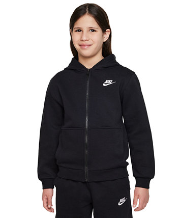 Флисовая толстовка с молнией во всю длину для Big Kids Sportswear Club Nike
