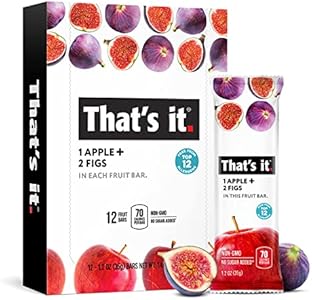 That's it Apple + Banana 100% Natural Real Fruit Bar, Best High Fiber Vegan, Gluten Free Healthy Snack, Paleo for Children & Adults, Non GMO Sugar-Free, No Preservatives Energy Food (12 Pack) That's it.