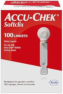 Accu-Chek Softclix Glucose Monitor Kit for Diabetic Blood Sugar Testing: Guide Me Meter, Softclix Lancing Device & 110 Lancets, 100 Guide Test Strips, and Control Solution (Packaging May Vary) Accu-Chek