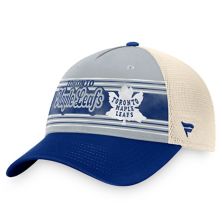 Men's Fanatics Branded Gray/Blue Toronto Maple Leafs Heritage Vintage Trucker Adjustable Hat Fanatics