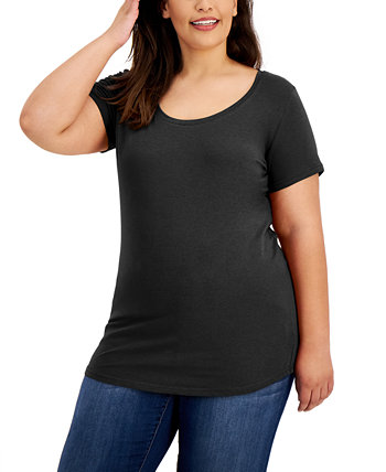 Модная футболка больших размеров с круглым вырезом Aveto