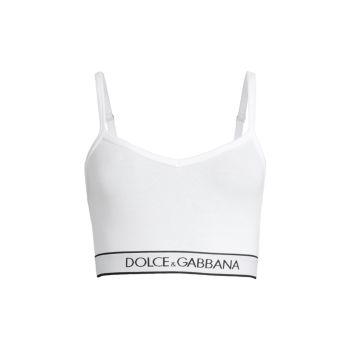 Укороченный топ с логотипом Dolce & Gabbana